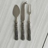 3-piece metal cheese service