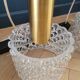 Vintage pendant chandelier in molded glass and brass