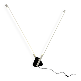 Sistema Flu White Floor Lamp by Rodolfo Bonetto for Luci Italia, 1980