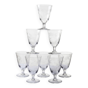 8 verres à vin cristal