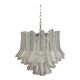 Murano Glass Sputnik Chandelier With Clear "Seghettata" Italian Glass