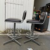 Pair of vintage bar stools, 70s