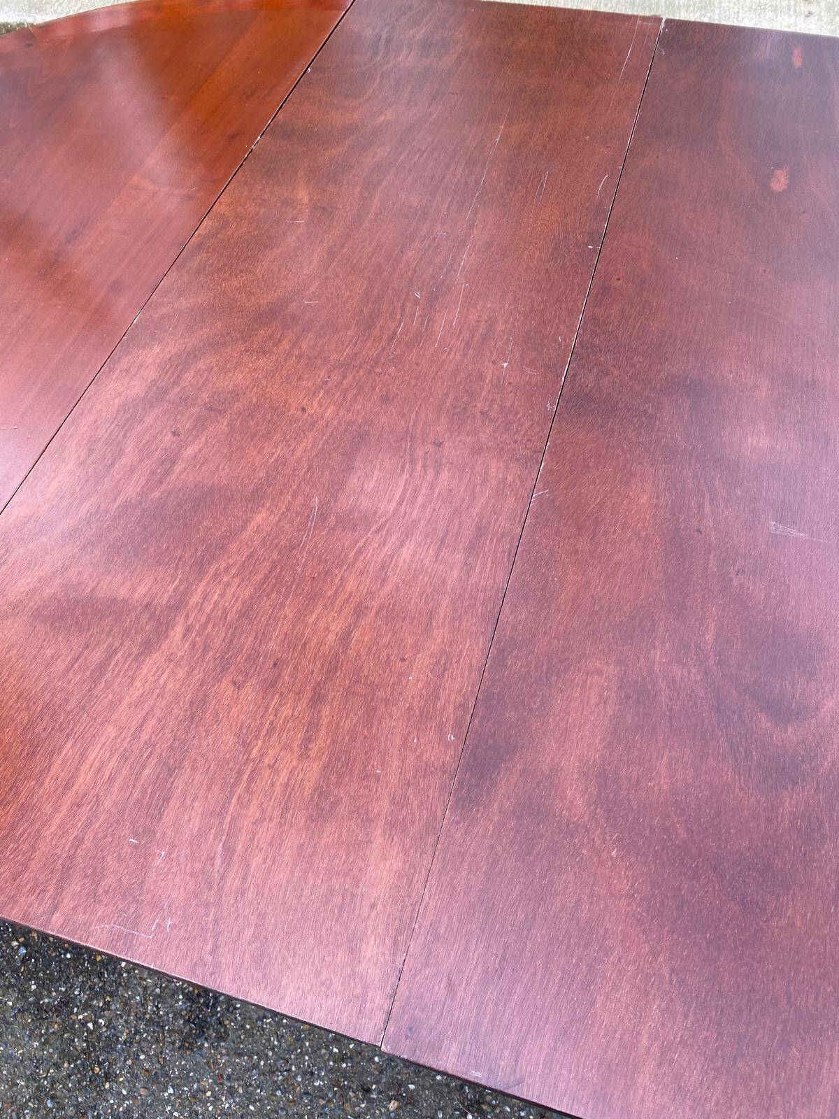 19th-century wooden extendable console table with 3 extensions.