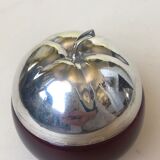 Set of candy apple and pear, metal and glass