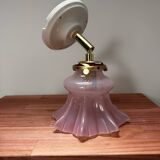Vintage ceramic and glass tilting wall light