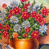 Bouquet of flowers signed