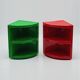 Pair of Colourful 1970s Gedy Wall Shelves in Red and Green