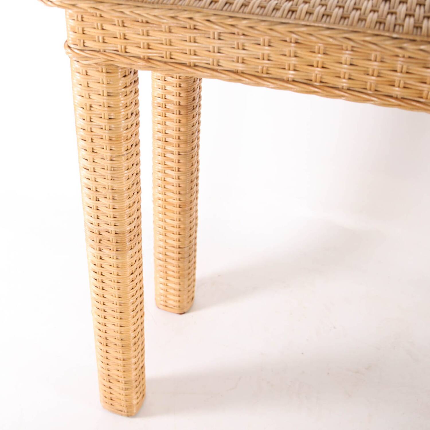 Woven rattan console