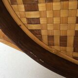 Vintage rattan and wicker tray