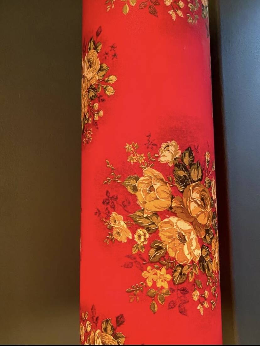 Floor lamp with floral shade 70