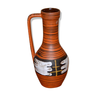 Vase céramique années 60 graphique