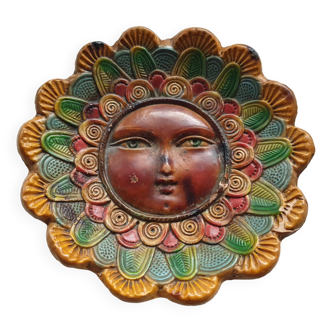 Empty ceramic sun pocket signed Jesus mariq