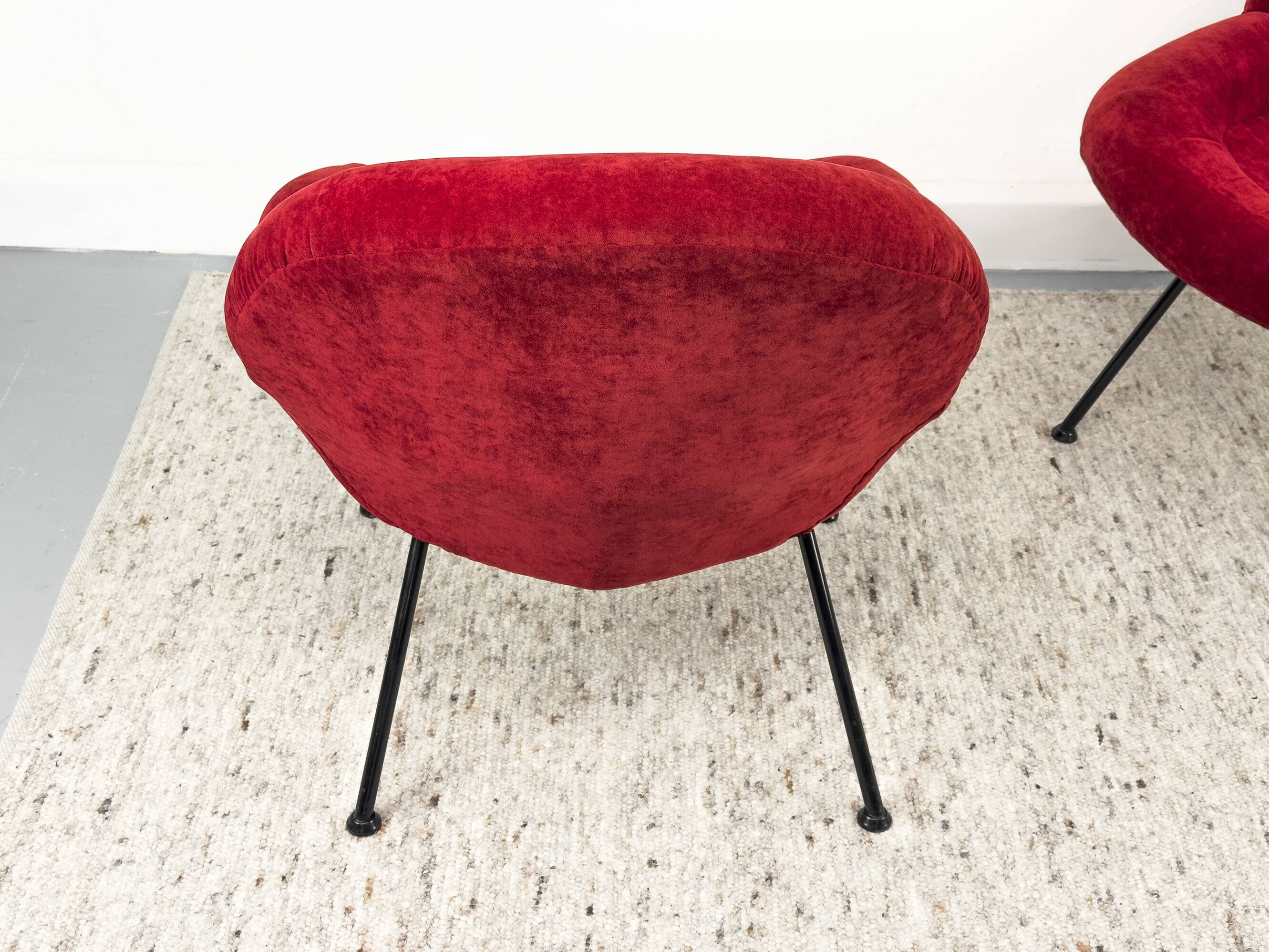 Red Lounge Chairs by Fritz Neth for Correcta, 1950s, Set of 2