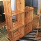 Pine staircase shelf in Regain style