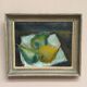 Swedish Original Oil on Panel – "Pears" by Elfrén – Signed – Vintage and Framed