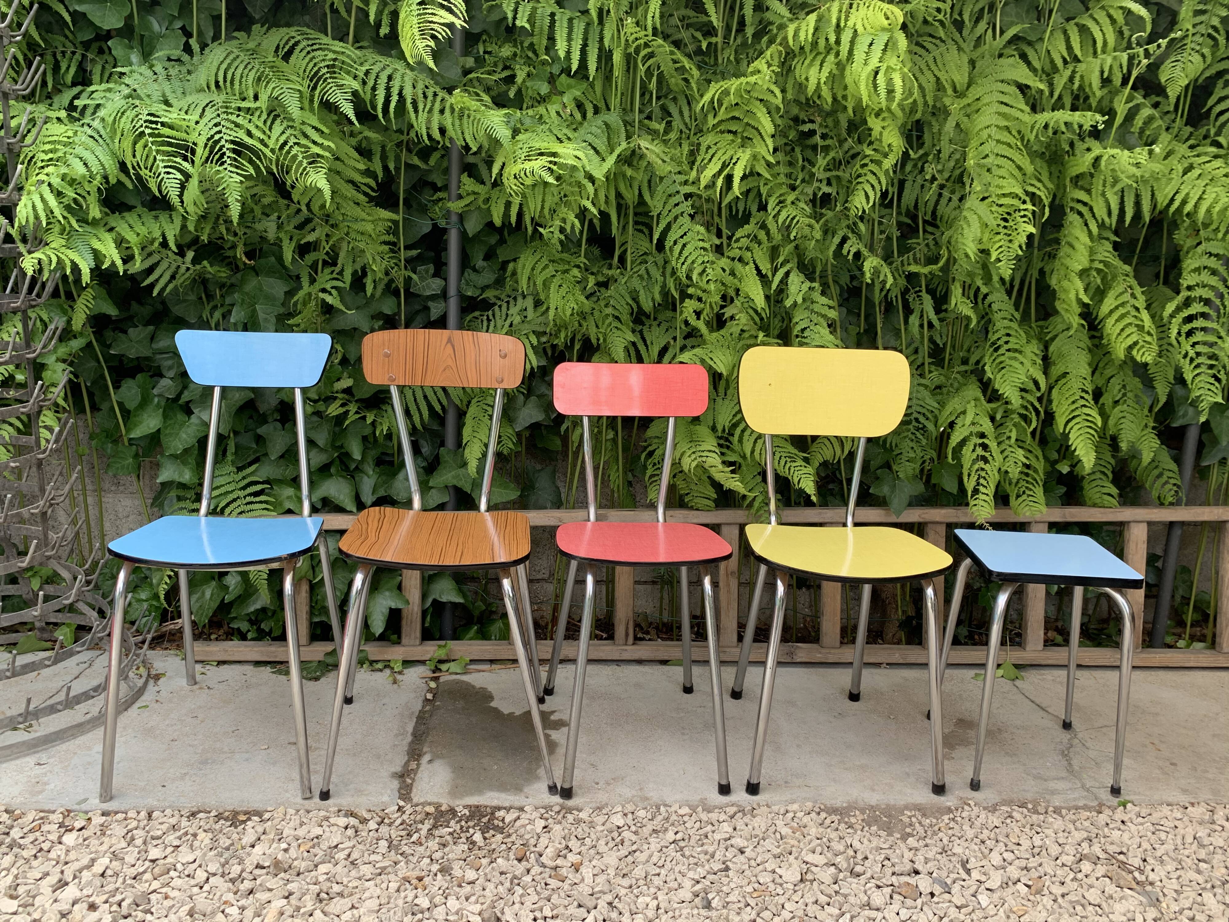 Mismatched formica chairs