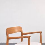 Chaise de salle à manger danoise modèle 56 du milieu du siècle par Niels O. Møller pour J.L. Møller