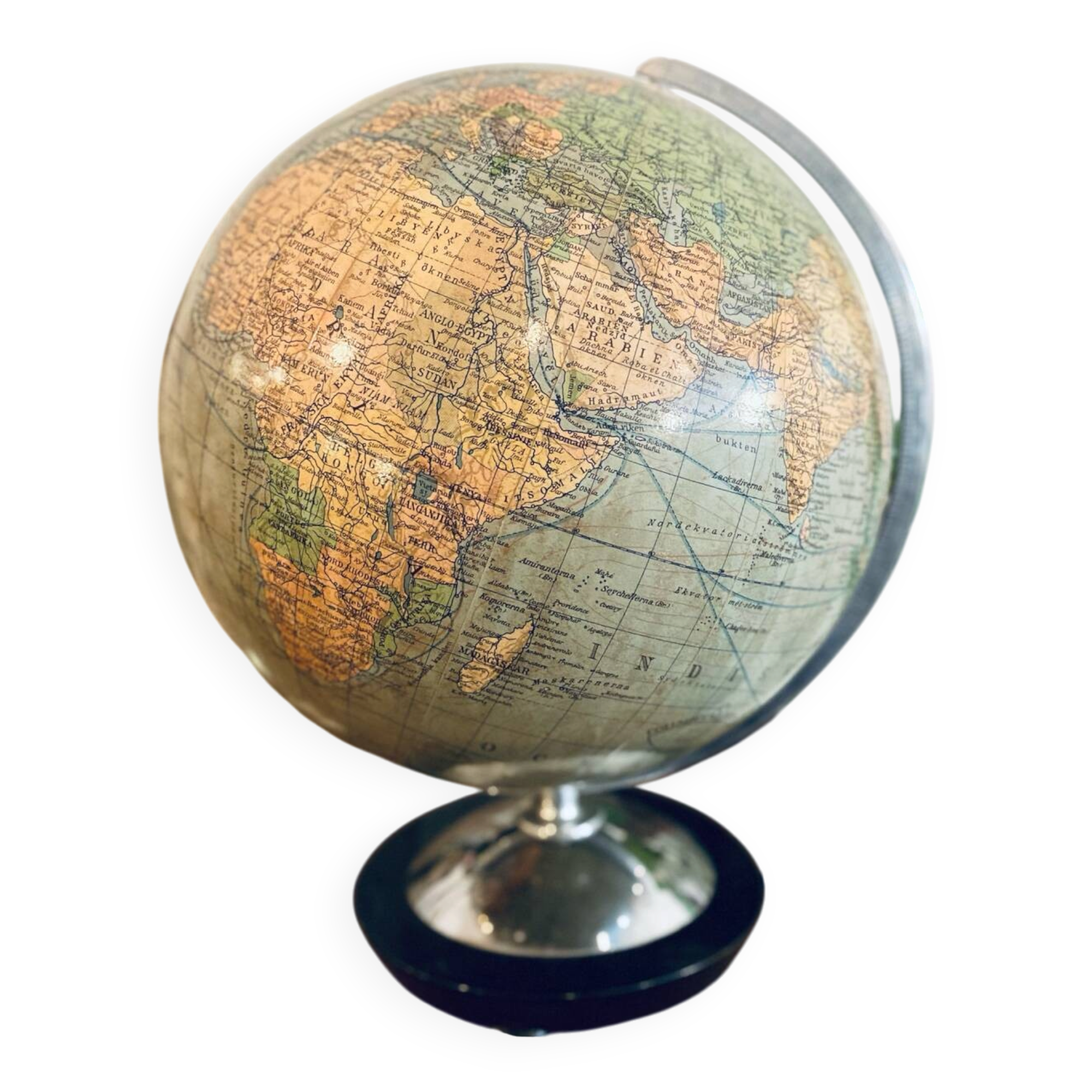 Illuminated terrestrial globe Columbus, Sweden, 1950s