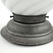 Lampe de plafond Art Déco, verre blanc, Pologne, années 1930