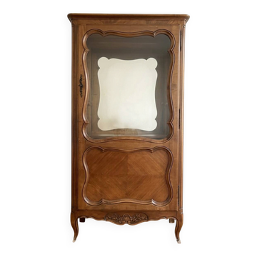 Vitrine ancienne en bois massif style classique