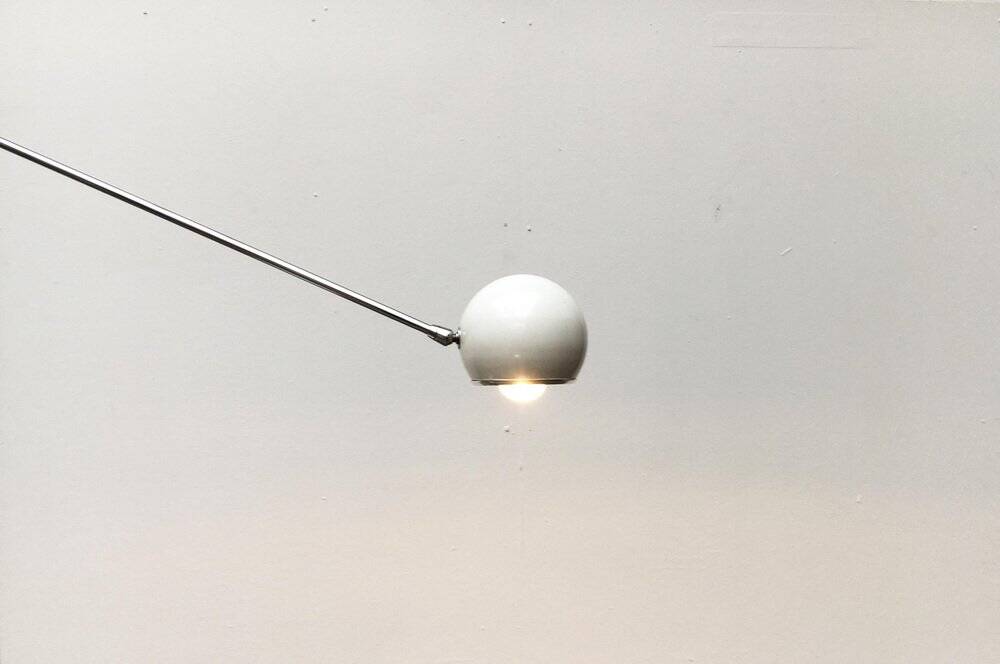 Floor lamp model Orbiter from the mid-century space age by Robert Sonneman for Luci Italia, 1960s.