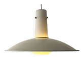 German opaline and metal pendant light, 1960s