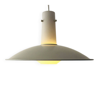 German opaline and metal pendant light, 1960s