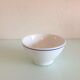 White bowl with blue border of the faienceries of Sarreguemines