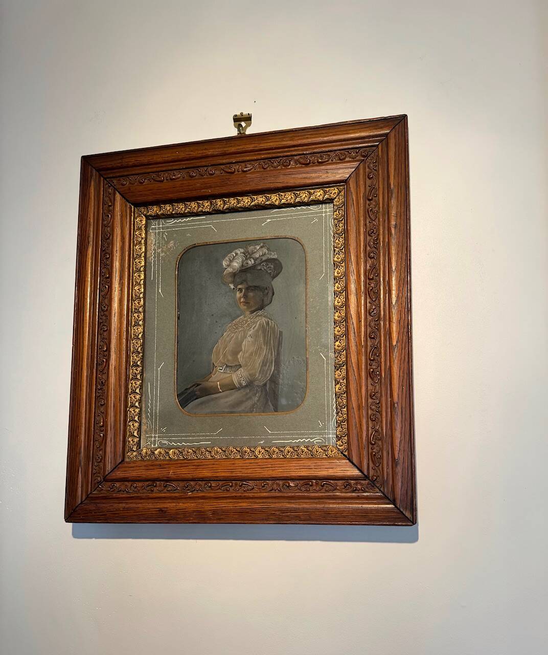 Old silver photograph, portrait, 19th century