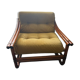 Magnificent velvet fabric rattan armchair - vintage