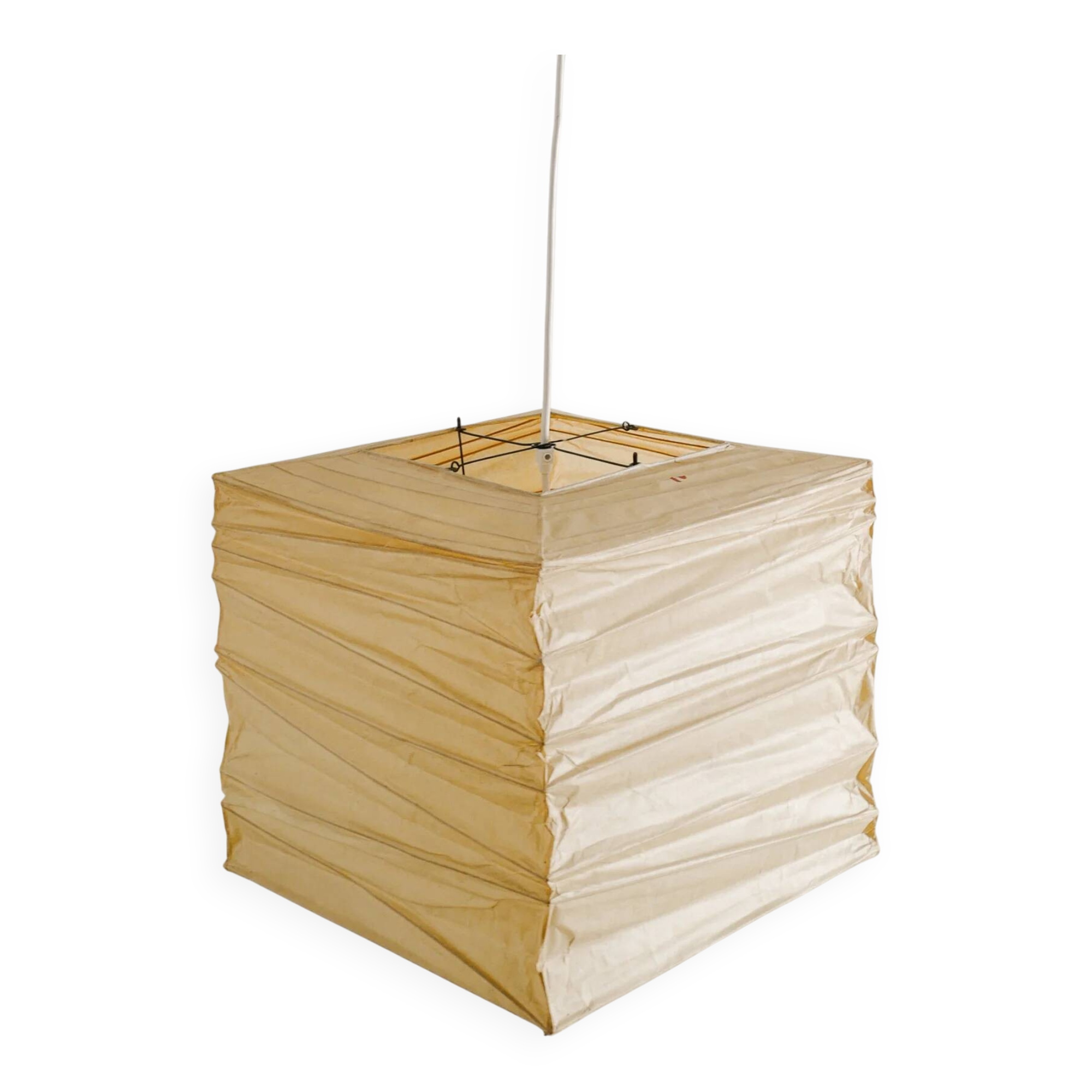 Vintage Mid Century "35X" Paper Ceiling Pendant Lamp by Isamu Noguchi 1970s