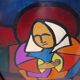 Opéra original "Madonna" – S.F. Di Biase, 1974 – Émail sur verre