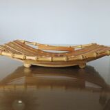 Empty pocket, bamboo basket 60s 70s
