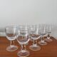 Set of 8 transparent bubble glass glasses for water or wine.