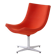 Y’s swivel armchair by Christophe Pillet for Cappellini, 1990s, orange-red