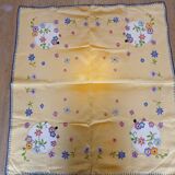 Small antique embroidered tea tablecloth