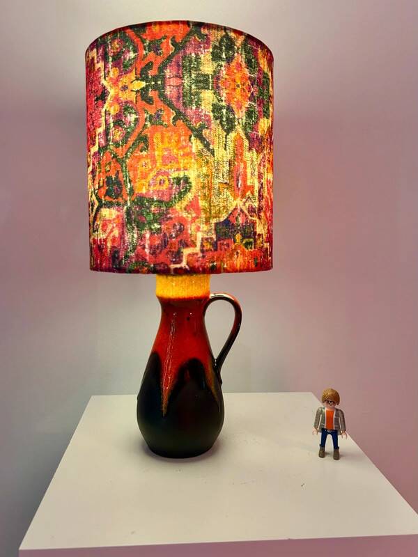 Lampe vase upcyclée des années 70 de Bay Keramik