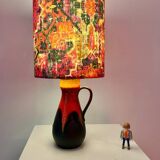 Lampe vase upcyclée des années 70 de Bay Keramik