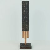 Footed copper vase brutalist minimalist design 1960s ikebana flower vase