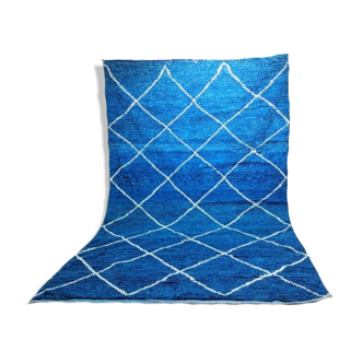 Tapis beni ouarain bleu 307 x 207 cm