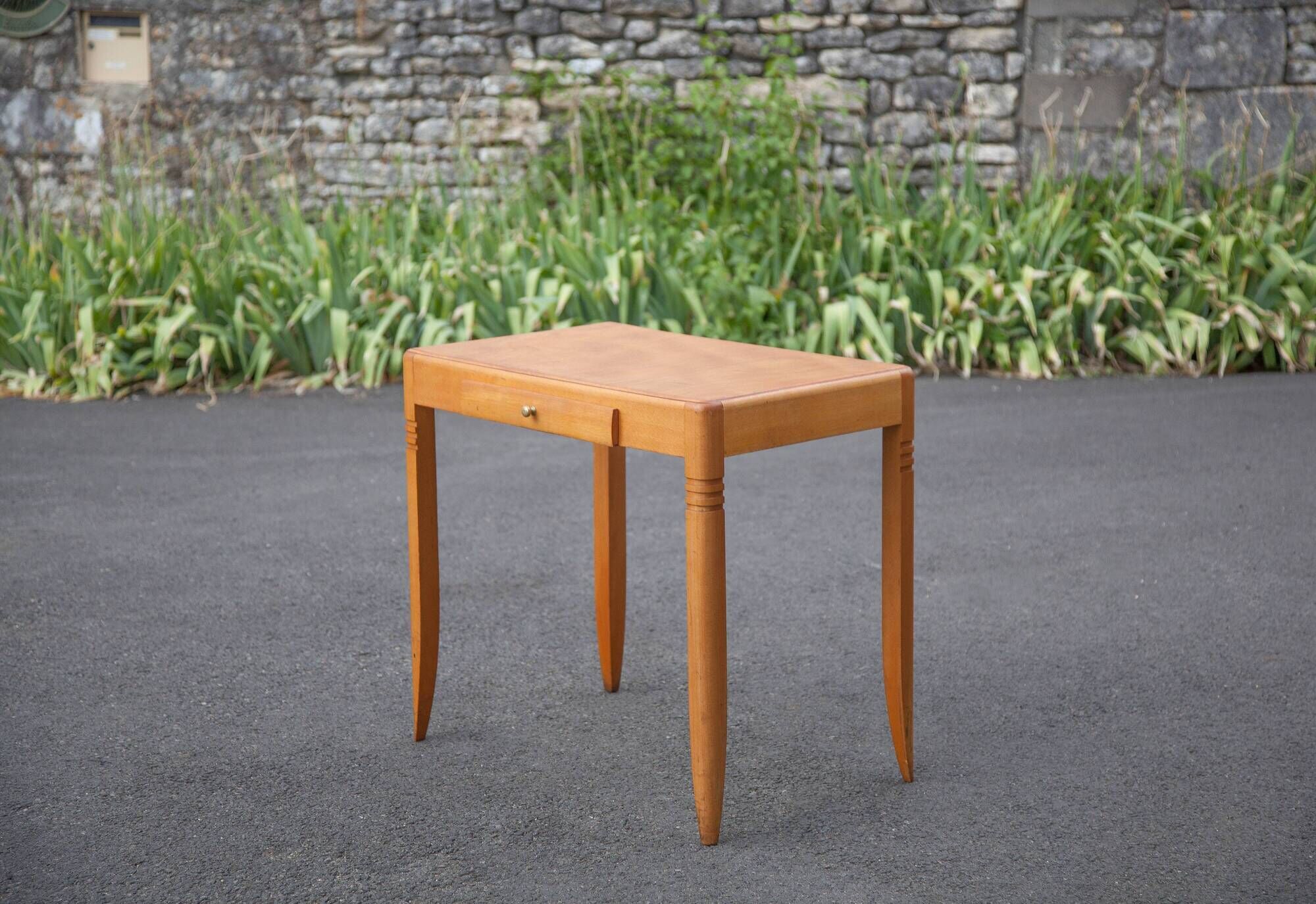 wood console, wood desk