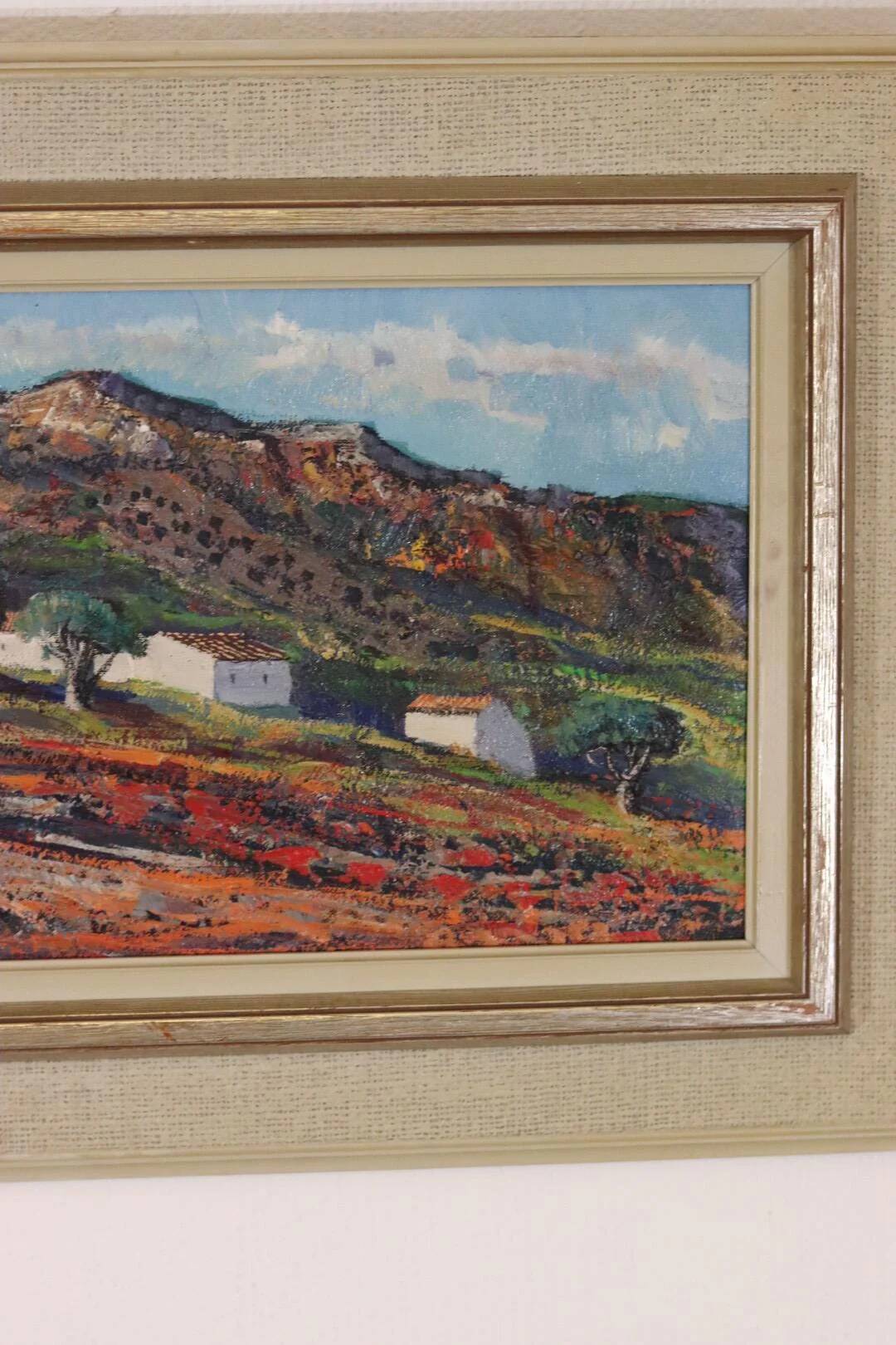 Original Swedish Oil on Canvas – “Bergsby Taragona” by Henry Eldin