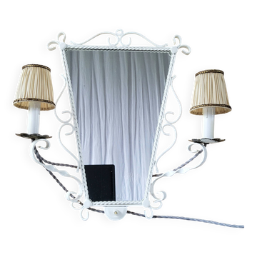 Miroir avec appliques murales