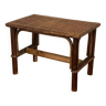 Wood and rattan stool