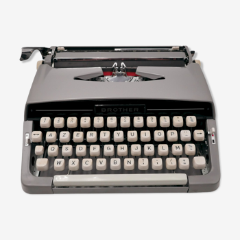 Machine à écrire Brother grise castor vintage révisée ruban neuf