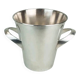 Silver-plated ice bucket with a refined design, designed by Kurt Mayer for