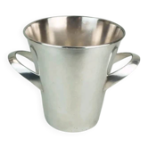 Silver-plated ice bucket with a refined design, designed by Kurt Mayer for