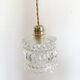Suspension made with a vintage glass globe