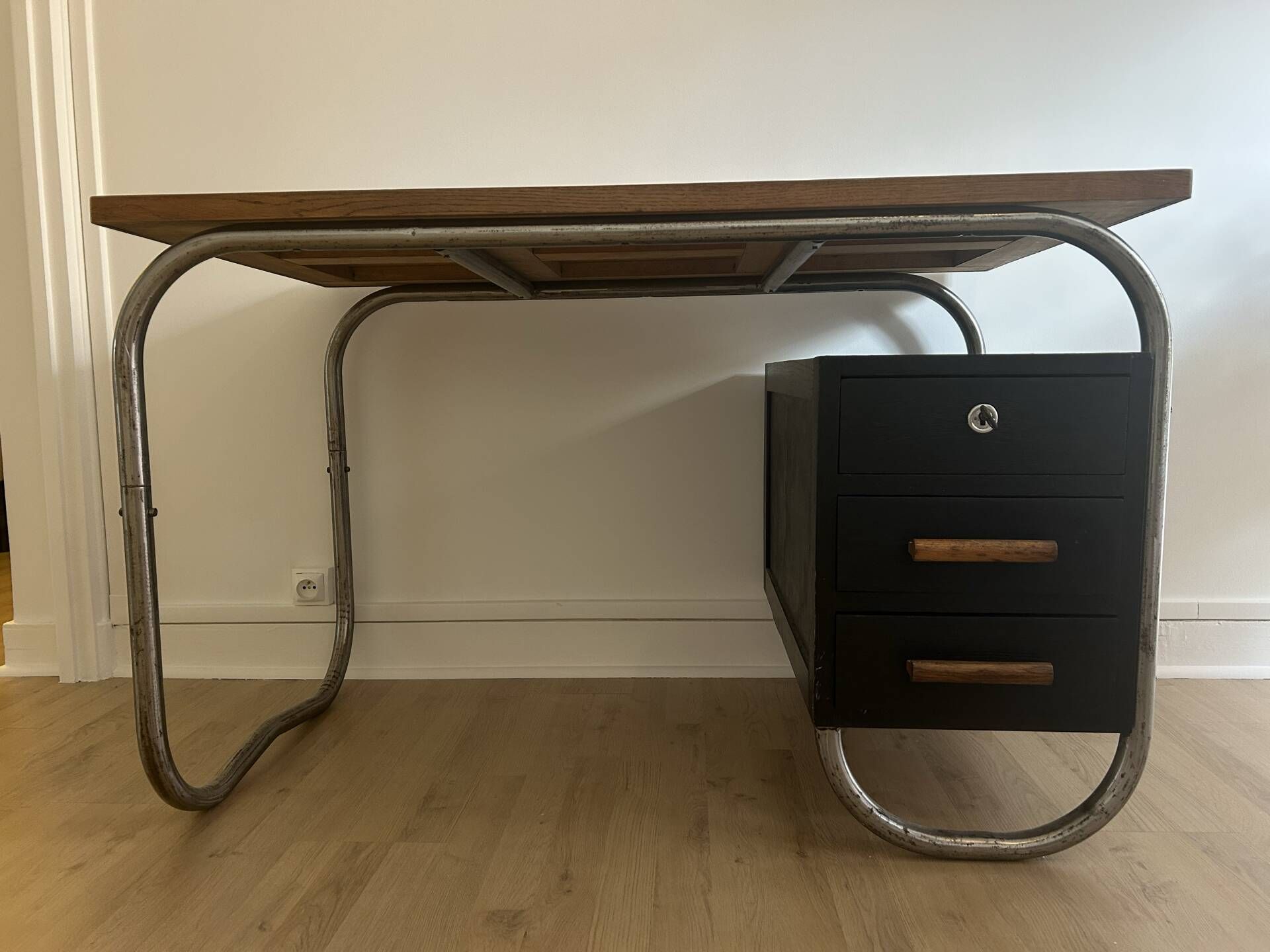 Vintage wood and metal desk