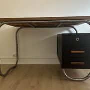 Bureau vintage bois et métal